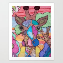 gorgeous giraffe Art Print