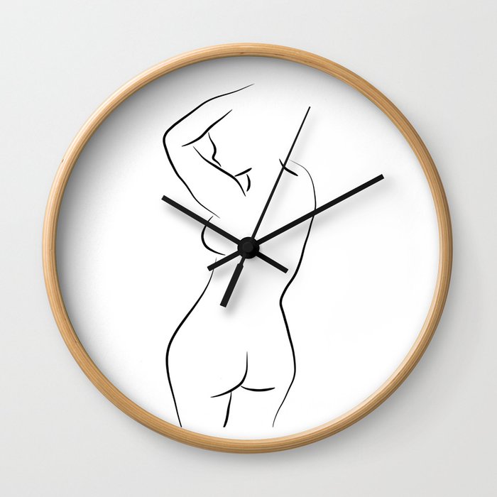 Female Figure Drawing - Whole Lotta Lana Wall Clock