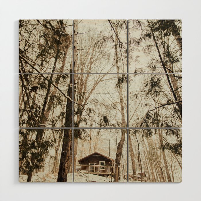 Cabin In The Woods Wood Wall Art