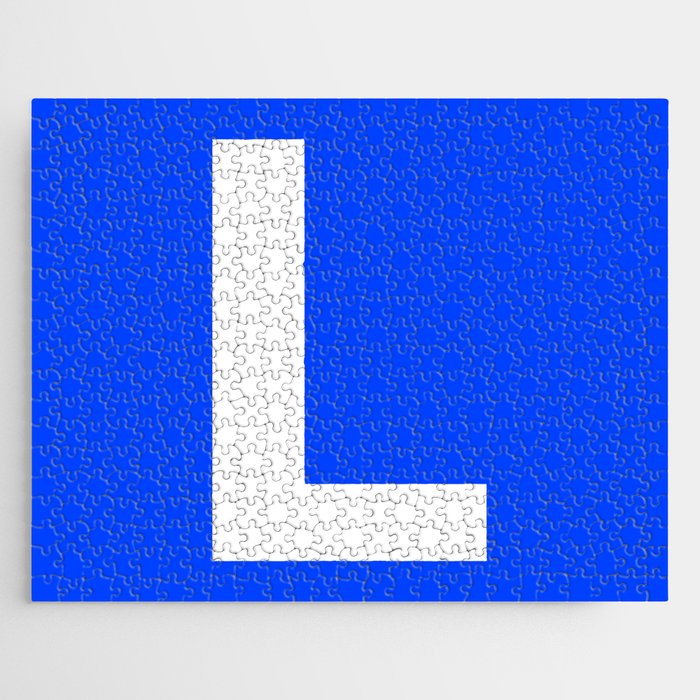 Letter L (White & Blue) Jigsaw Puzzle