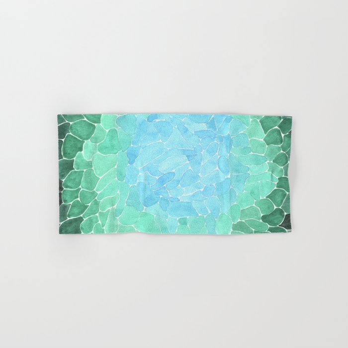 Abstract Sea Glass Hand & Bath Towel
