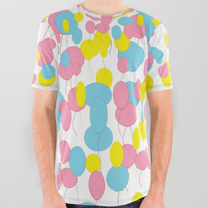 Balloon Party All Over Graphic Tee