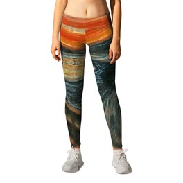 THE SCREAM - EDVARD MUNCH Leggings | Artistic, Thescream, Expressionism, Iconic, Sunset, Expressionist, Oilpainting, Symbolism, Scary, Bipolar 