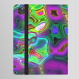 Neon Shapes iPad Folio Case