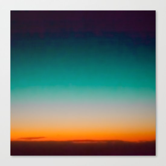 Blue and Yellow Magic Dawn in the Sky Canvas Print