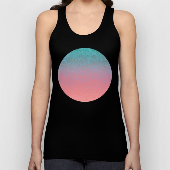 Ombre Clam Shells - Mint, Peach, Purple and Pink Unisex Tank Top
