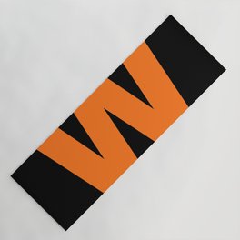 Letter W (Orange & Black) Yoga Mat