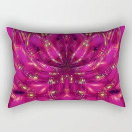 Bouncing Fluffy Neon Lotus Rectangular Pillow