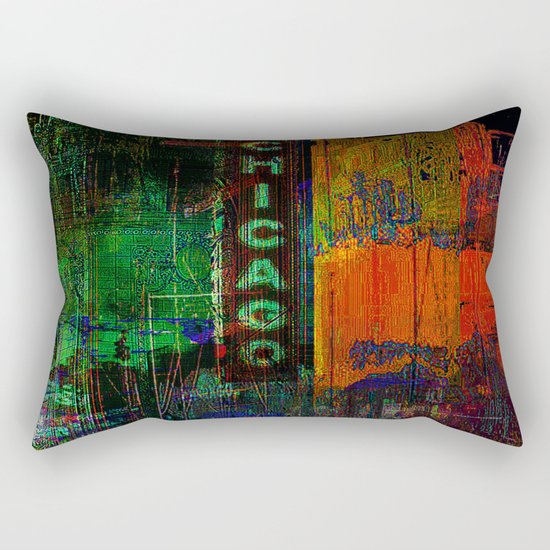 A night in Chicago Rectangular Pillow
