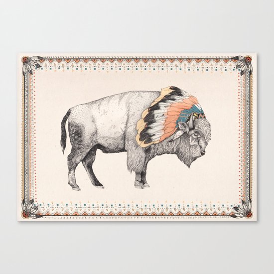 White Bison Canvas Print
