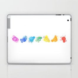 Meditation aura and the seven chakras symbols icons watercolor doodle	 Laptop Skin