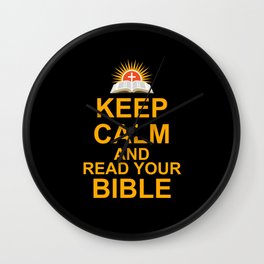 Keep Calm And Read Your Bible Wall Clock | Jesus, Bible, Faith, Christianclothing, Christian, Christians, Christ, Graphicdesign, Christianapparel, Jesuschrist 