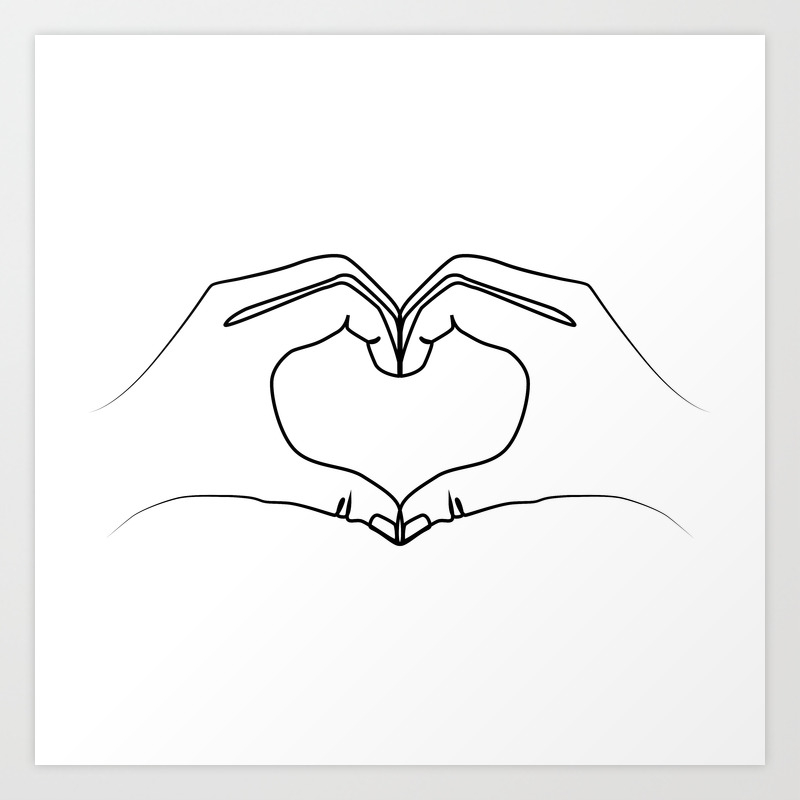 Hands Making Heart Shape Art Print By Aelissedesign Society6