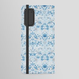 William Morris Strawberry Thief Woad Blue Android Wallet Case