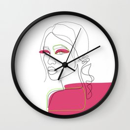 In The Pink Wall Clock