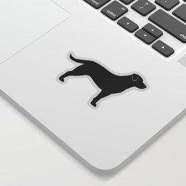 Black Labrador Retriever Dog Silhouette Sticker
