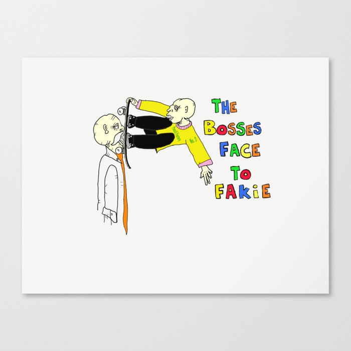 bosses face to fakie Canvas Print