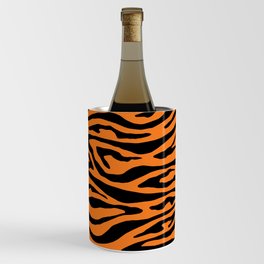 Psychedelic Tiger abstract art. Digital Illustration background. Wine Chiller