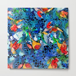 Beautiful Koi Pond Art - Koi Khorus - Sharon Cummings Metal Print | Forsale, Abstractfish, Prints, Paintings, Koipond, Orangekoi, Abstract, Colorfulfish, Buy, Pond 