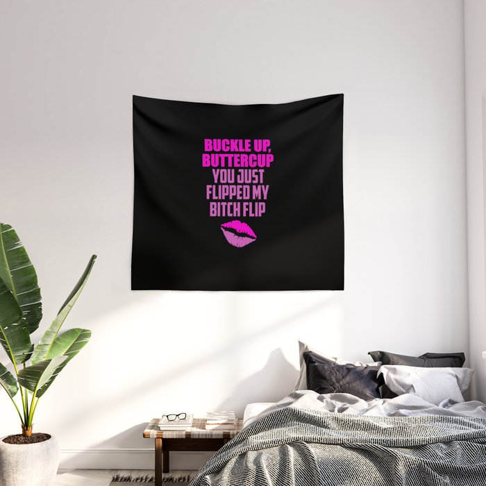 Funny college sales girl tapestry