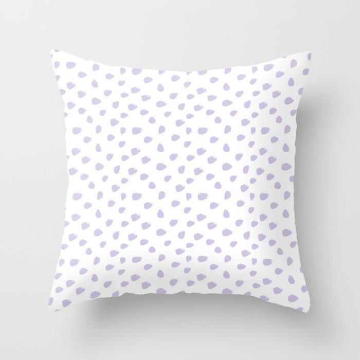 Lilac Seamless Pattern Paint Brush Strokes Throw Pillow