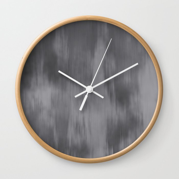Fusion Watercolor Blend Pantone 2021 Color Of The Year Ultimate Gray 17-5104 Wall Clock