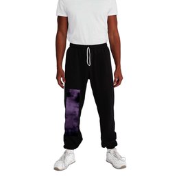 Purple and Black Tie Dye Effect Dark Aesthetic Sweatpants
