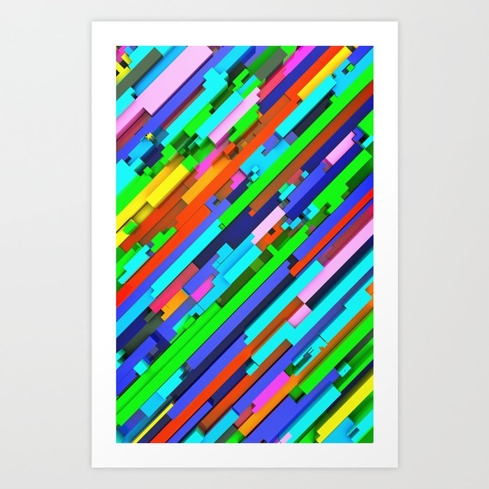 NeonGlitch 3.0 Art Print