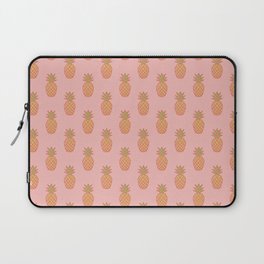 Retro Pineapple Repeat Pink on Pink Laptop Sleeve
