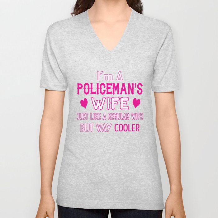 Policeman's Wife V Neck T Shirt