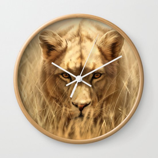 Lioness Wall Clock