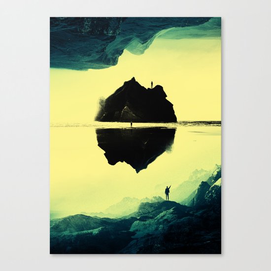 Triple Isolation in Green Canvas Print