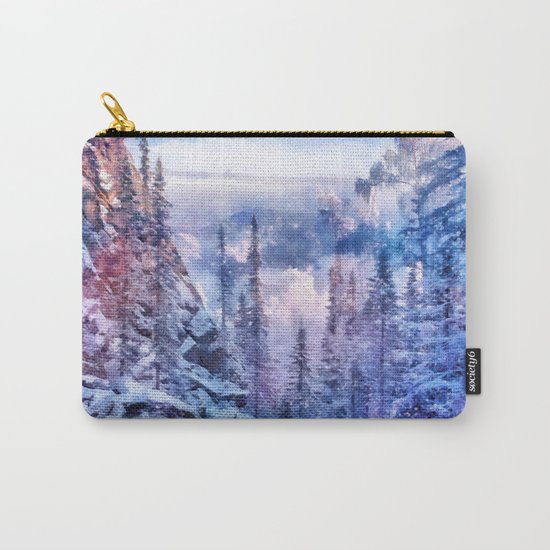 Winter forest in the mountains II Carry-All Pouch