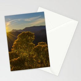 Sunset over the meadow Stationery Card