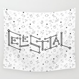 Reversed Zodiac Constellation Wall Tapestry