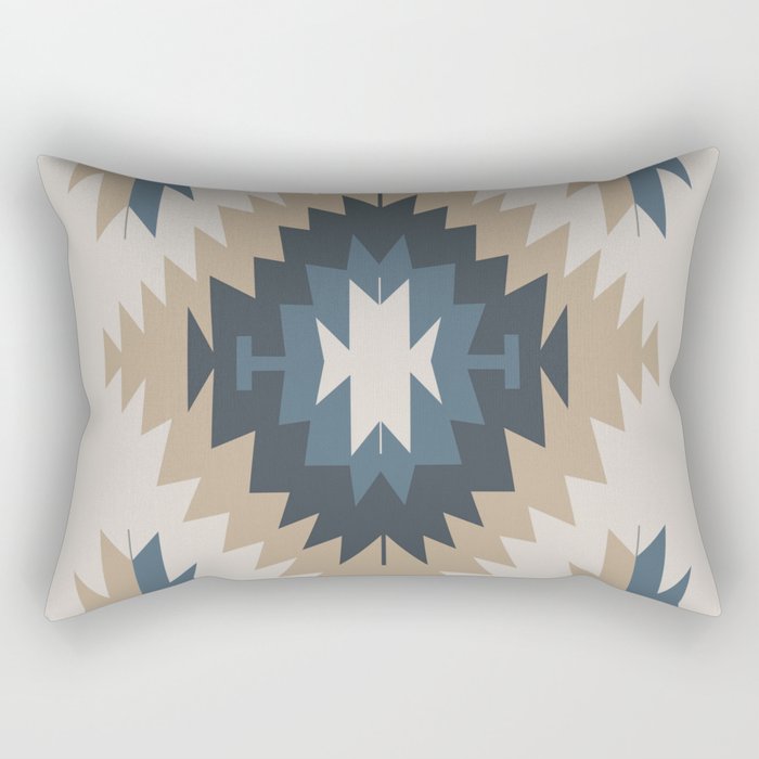 Santa Fe Southwest Native American Indian Tribal Geometric Pattern Rectangular Pillow