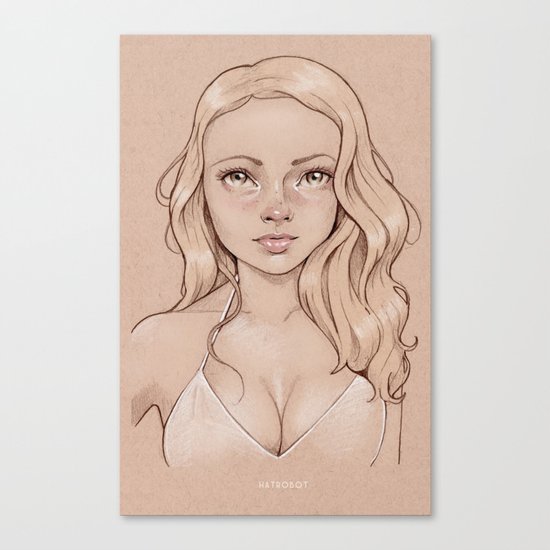 Toned sketch Canvas Print