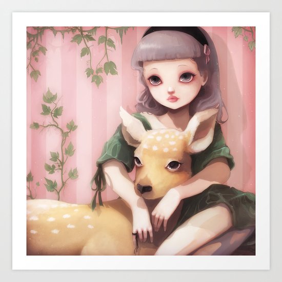 My dear lady deer... Art Print