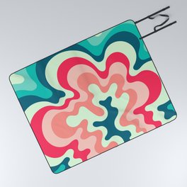 Abstract Blossoming Swirl Art In Tropical Essence Color Palette Picnic Blanket