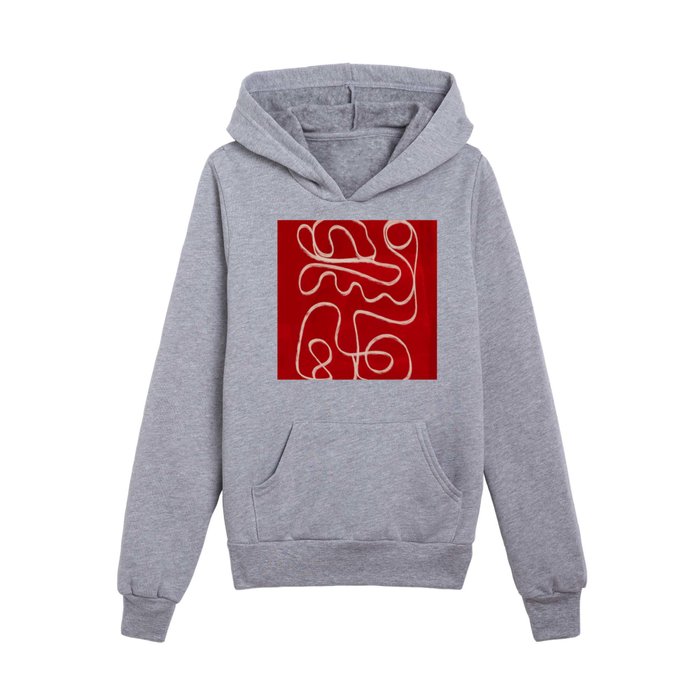 Abstract line art 52/5 Kids Pullover Hoodie