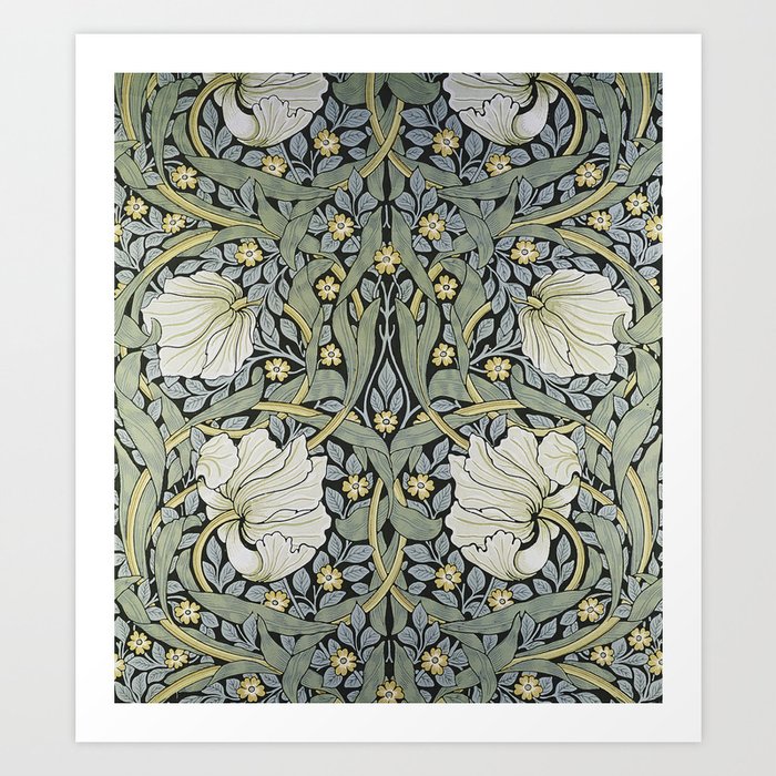 William Morris - Pimpernel  Wallpaper Design Art Print