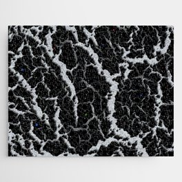 Cracked Space Lava - Glitter White Jigsaw Puzzle