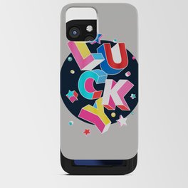 LUCKY Typography iPhone Card Case