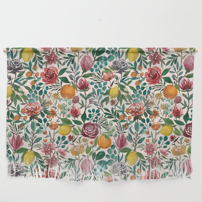 Fruit and Flowers Pattern Wall Hanging