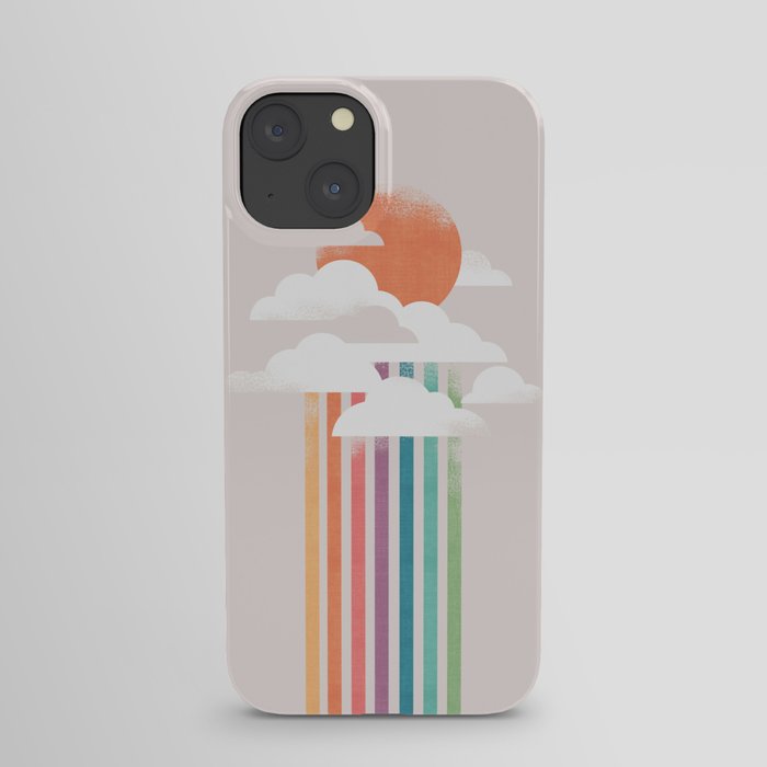 Colorful rain iPhone Case