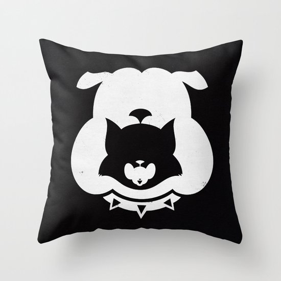 Cartoon Food Chain Throw Pillow
