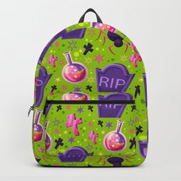Cute Headstone Poison Halloween Pattern Backpack