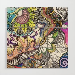 Sunset Squiggles Wood Wall Art