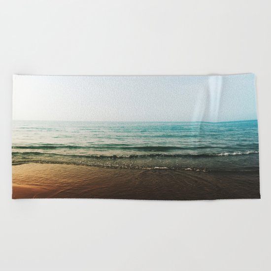 Vivid Morning Waves Beach Towel