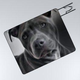 Pit Bull lover, a portrait of a beautiful Blue Nose Pit Bull Picnic Blanket